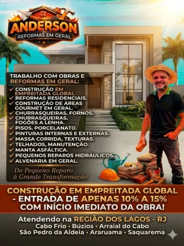 Anderson Reformas em Geral - Construção, Pintura e Empreitada Global