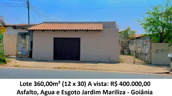 Leia a descrição: Lote 360,00m² (Asfalto, Agua e Esgoto) Jardim Mariliza