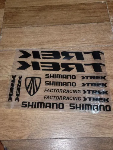 Kit de Adesivos para Bicicleta Trek e Shimano - Preto