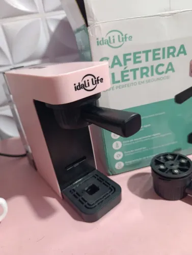 Cafeteira rosa 127 volts espresso idali life