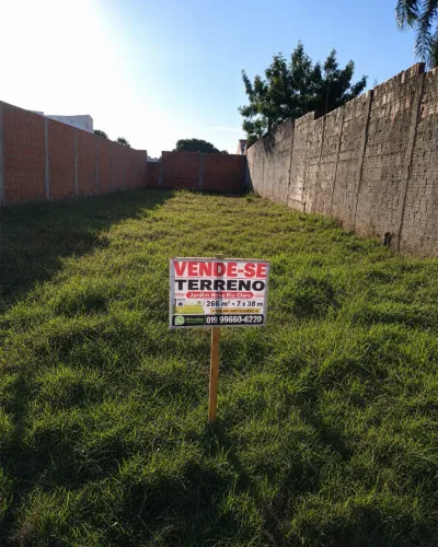 Terreno 266 m² no Jardim Nova Rio Claro - 7x38 m