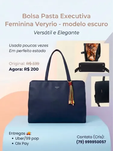 Bolsa Pasta Feminina Veryrio