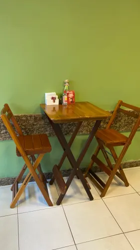 3 jogos de mesa bistrô madeira desmontável 