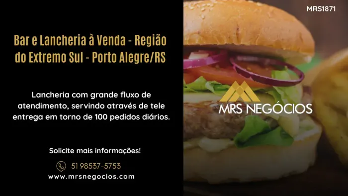 Bar e Lancheria à Venda - Região do Extremo Sul - Porto Alegre/RS