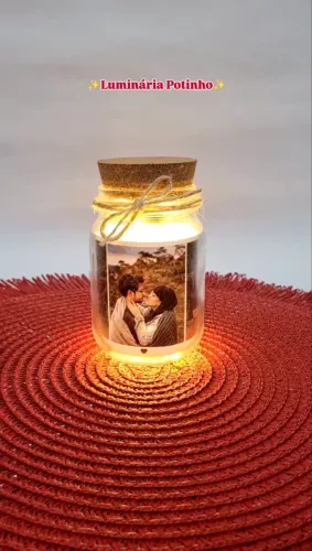Luminária com Fotos Personalizadas - Presente Dia Dos Namorados
