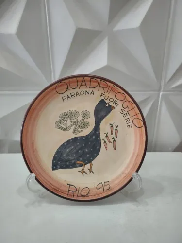 Prato da Boa Lembrança, 26cm Diâmetro, Restaurante Quadrifoglio, Rio de Janeiro, Data 1995