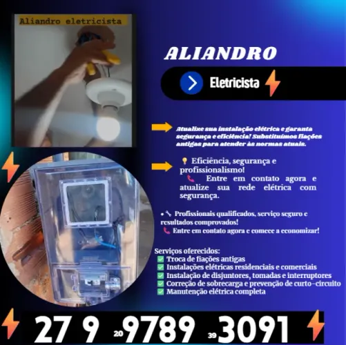 Eletricista Aliandro - Especialista em Padrão Elétrico