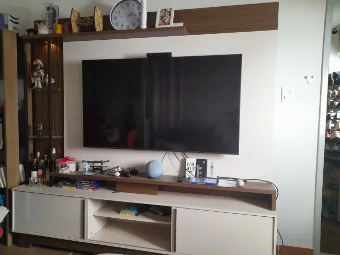Estante para sala, suporta tv de até 65 polegadas
