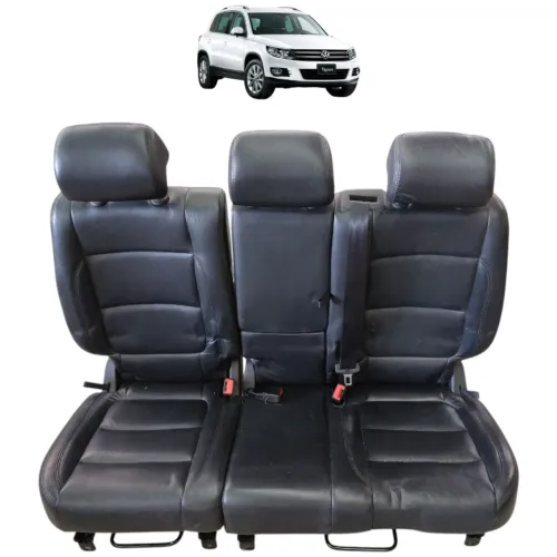 Banco Traseiro Couro Vw Tiguan 2010 2011 2012 2013 2014 Preto