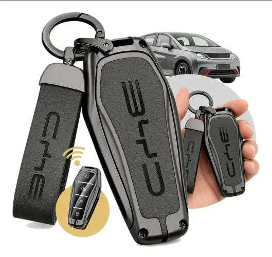 Capa Case Chave Chaveiro Byd Premium Metal Couro