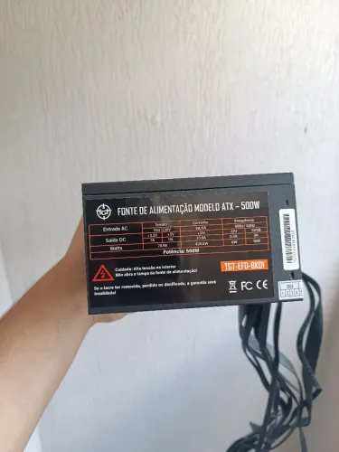 Fonte ATX 500W TGT - Silenciosa, estável e em Ótimo estado! Pronta pra uso!
