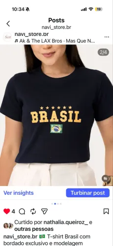 Camiseta Brasil bordado. 