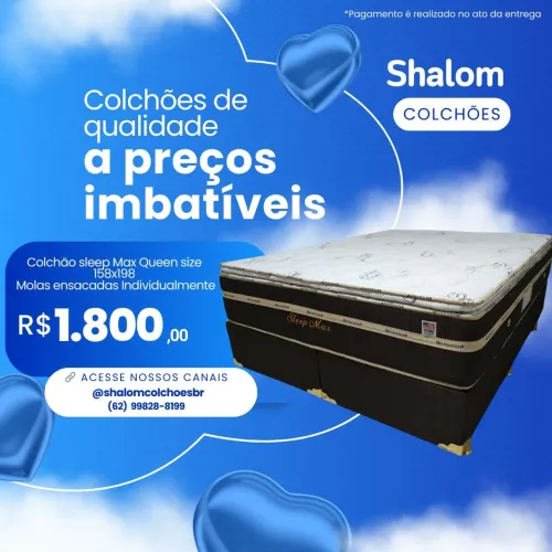 Colchão e base sleep Max com pillom top