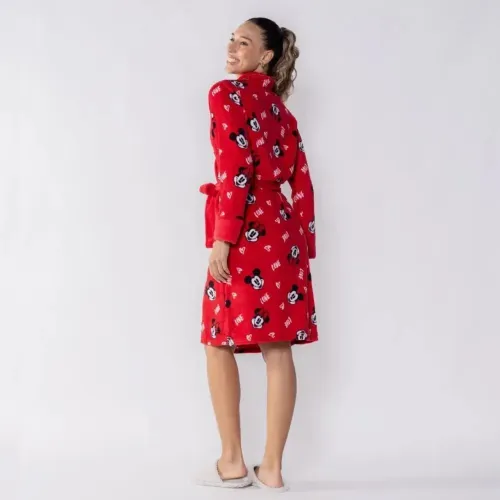 Roupão Disney Mickey e Minnie Fleece Adulto Tam. P - Como Novo
