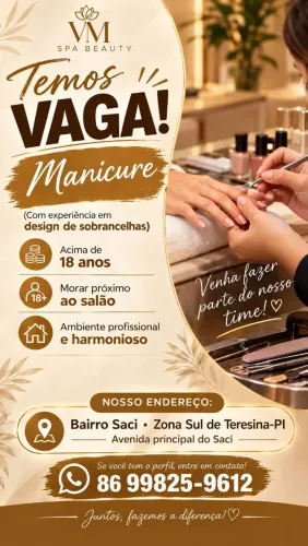 Vaga para manicure