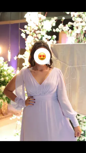 Vestido Midi Cor lavanda