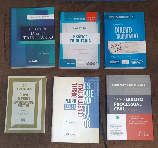 Kit 6 Livros de Direito | Humberto Theodoro, Pedro Lenza, José Afonso e Mais