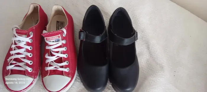 Tênis allestar converse,e sapatilha plataforma 