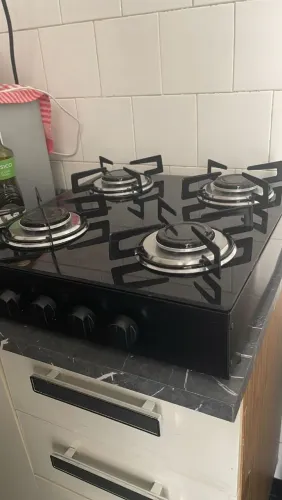 Fogão de bancada tampo de vidro - Stelar Euro preto (cooktop) portátil