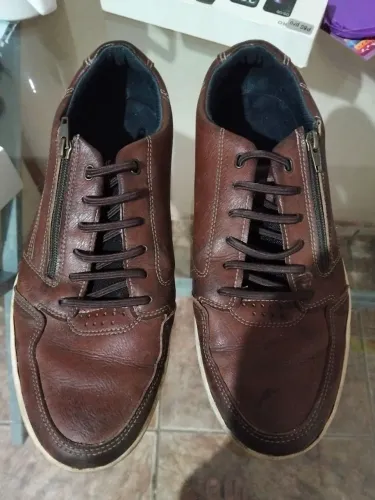 Tênis Pegada Masculino Couro Marrom - Nº 41