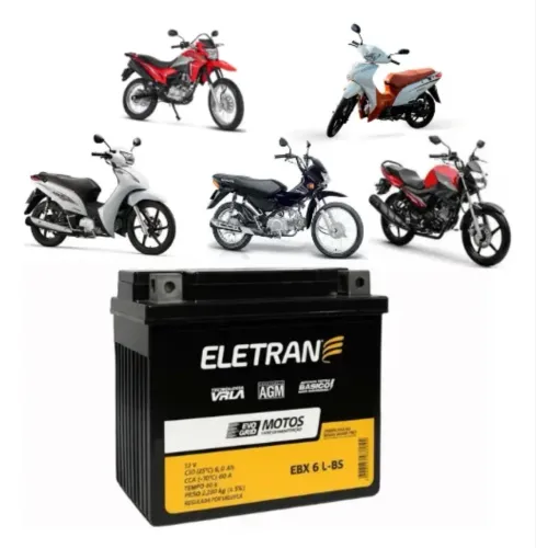 Bateria de Moto Eletran 6 Amperes