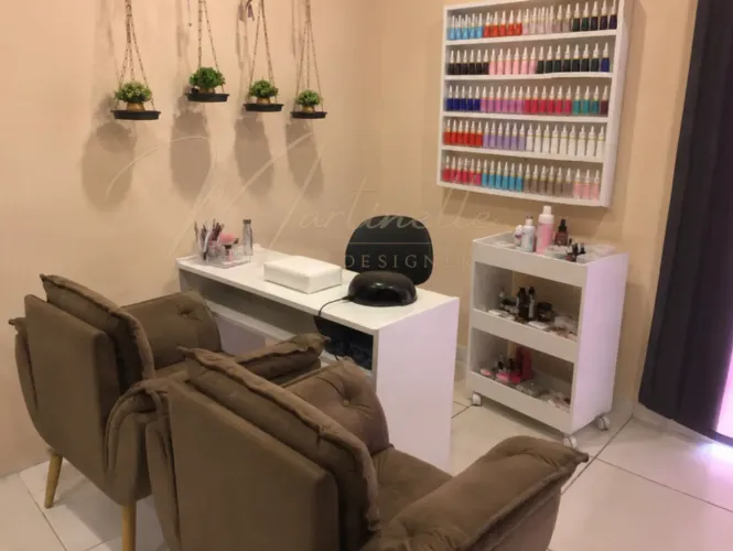 Kit salão manicure para iniciantes mesa, kit poltronas, carrinho auxiliar 