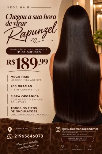 ?PROMOÇÃO! MEGA HAIR BIO!?VENHA SER A RAPUNZEL QUE VOCÊ SEMPRE SONHOU?