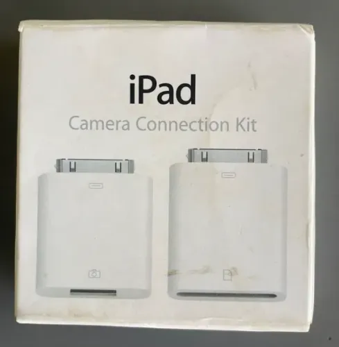 Conector Apple para iPad e câmera ou equipamentos diversos com conexão USB. Não tem caixa
