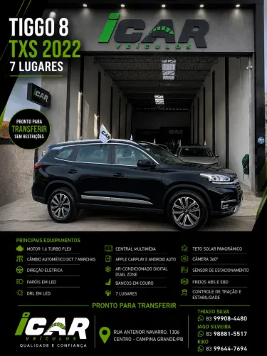Chery Tiggo 8 TXS 1.6 Turbo Tgdi AUT 2022