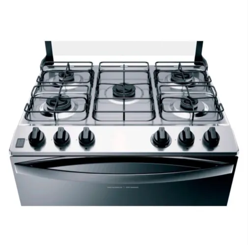 Fogão Brastemp 5 Bocas BFS5NCR com Mesa de Inox e Aro Protetor Bivolt - Inox