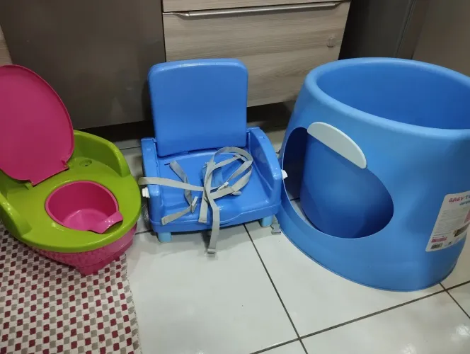 Kit infantil ofurô, assento e troninho