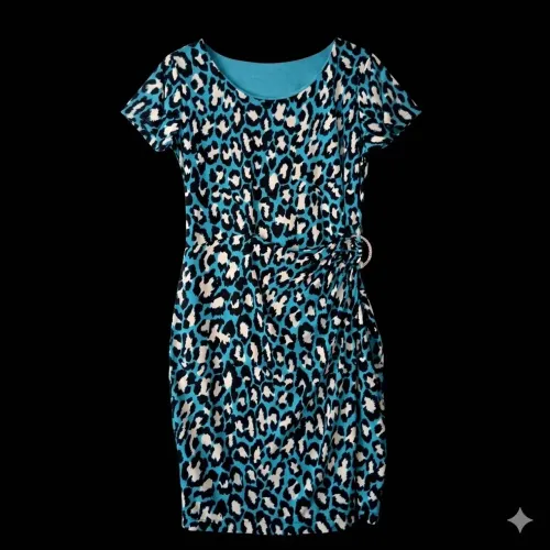 Vestido midi animal print