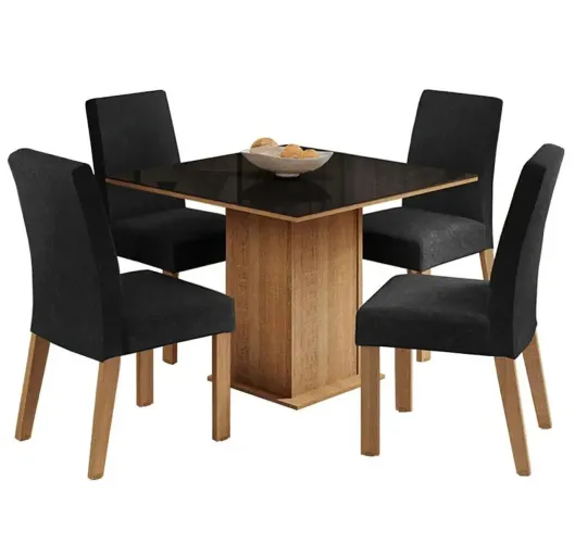 Mesa com 4 cadeiras na promoção poucas unidades 