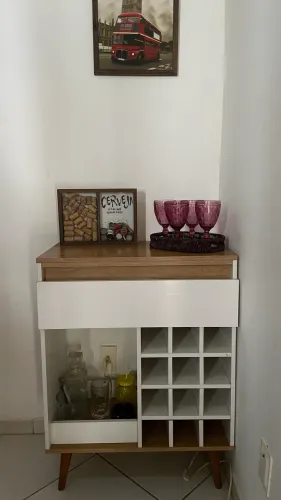 Aparador Barzinho Bar Com Adega Retrô 