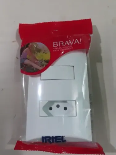 Interruptor Tomada 2p+t 10a 4x2 Simples Brava Up Soprano Branco