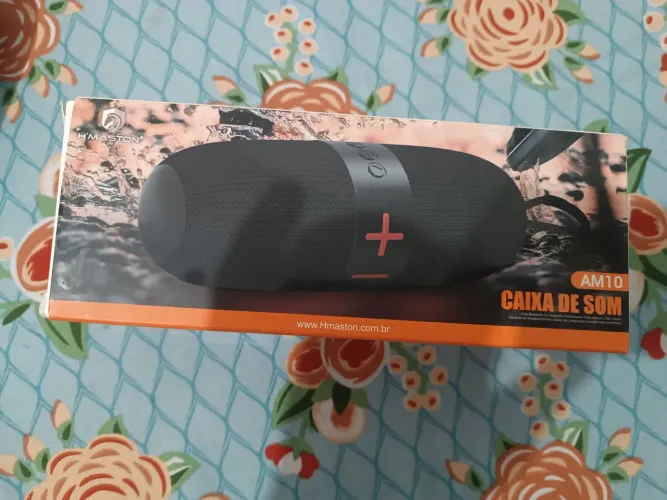 Caixa De Som Bluetooth Am10 Tws Portátil E Ipx6 C/ Radio Fm Sortida