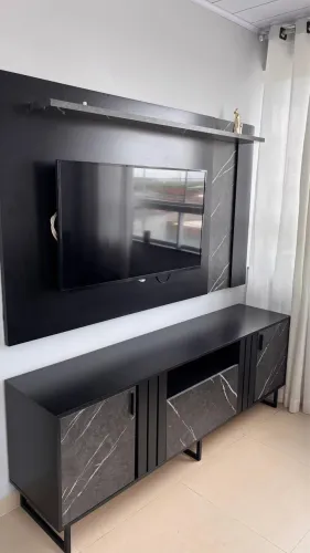 PAINEL + RACK - PRETO FOSCO 