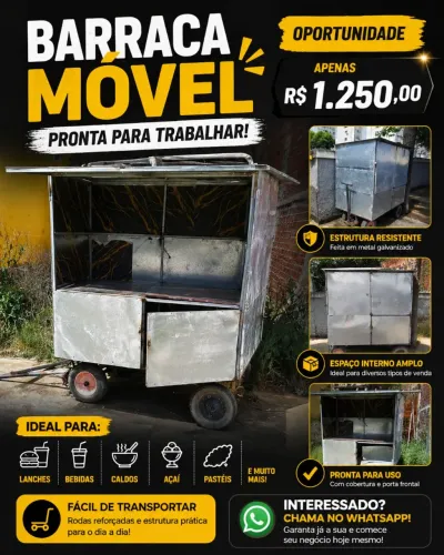 Barraca pronta pra comércio