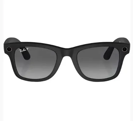 Óculos Smart Ray-Ban Meta Wayfarer (Polarizado/Preto Fosco) - Large