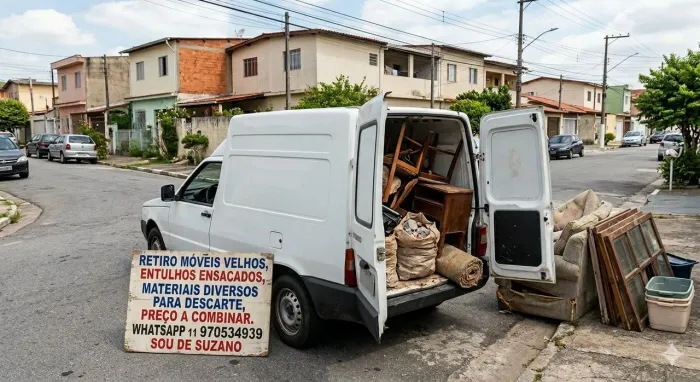 Retirada de móveis velhos