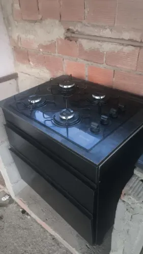 mesa para cooktop + cooktop