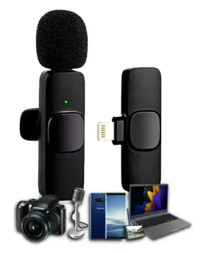 Microfone de Lapela Sem Fio K9 Bluetooth Omnidirecional