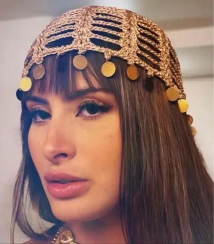Touca de crochê headpiece tendência nesse verão 