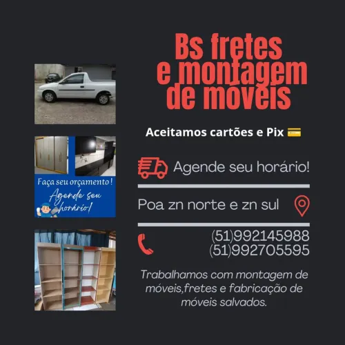 Fretes e montagem de móveis 