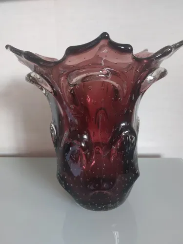 Vaso em cristal murano Lilás 
