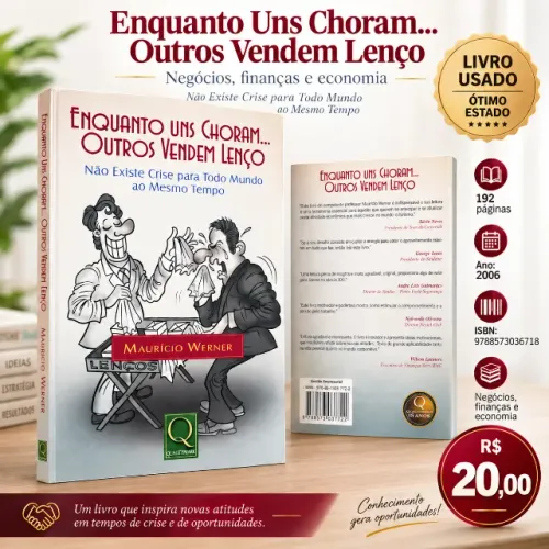 Livro Enquanto Uns Choram Outros Vendem Lenços Usado em Ótimo Estado R$ 20