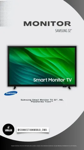 Samsung Smart Monitor TV 32", HD, Plataforma<br>Tizen? Preta