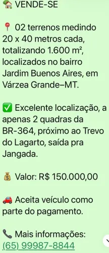 Terrenos em Várzea Grande