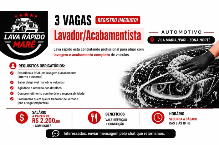 Vagas - Vila Maria /Pari - Zona Norte 
