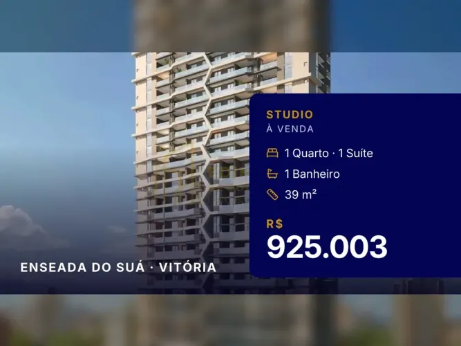 Studio exclusivo em Enseada do Suá: conforto e modernidade à sua porta!
